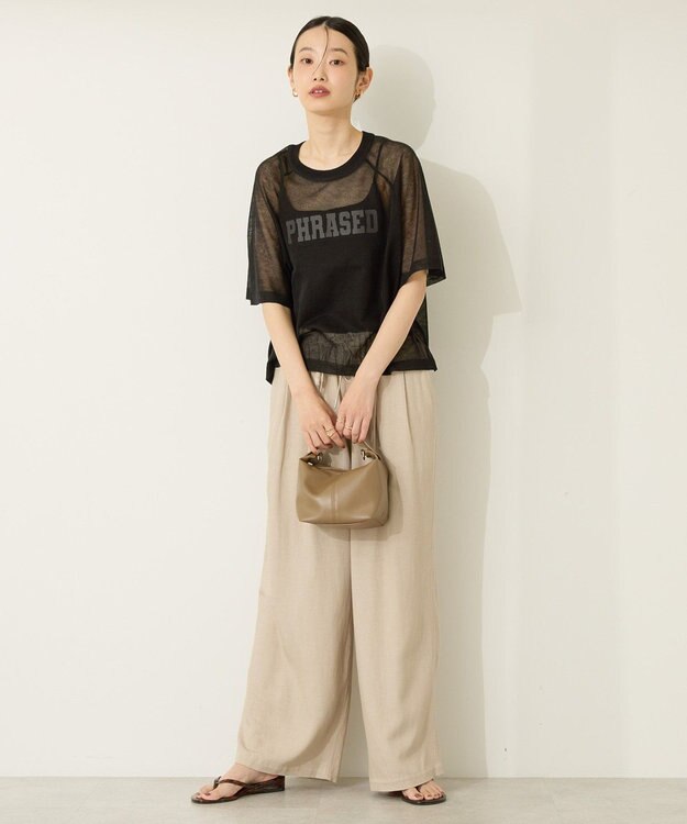 AMERICAN HOLIC プリントロゴシアーニットプルオーバー Black