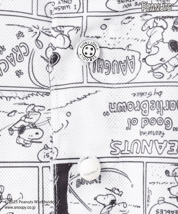 23区GOLF 【MEN】『PEANUTS』コラボ　アメコミ柄ポロシャツ ホワイト系5