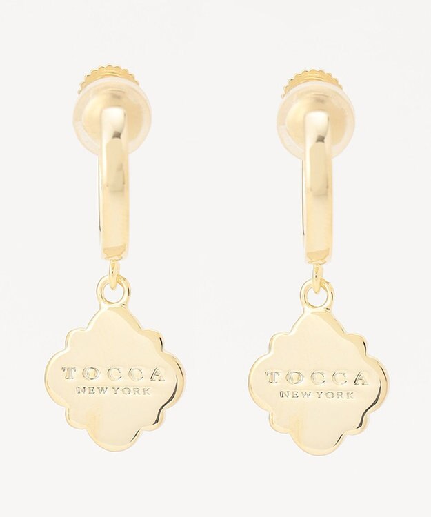 TOCCA LOGO CLOVER HOOP EARRINGS イヤリング ゴールド系