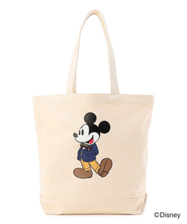 J.PRESS MEN 【DISNEY COLLECTION】【UNISEX】コットンキャンバス トートバック / ミッキーマウス ホワイト系