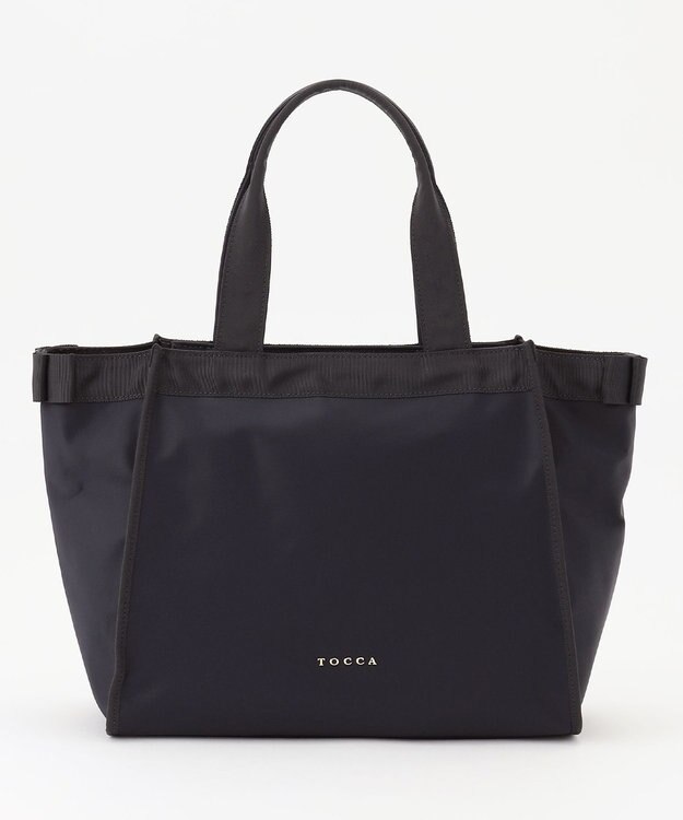 TOCCA 【A4サイズ対応・撥水】SIDE RIBBON BUCKET TOTE トートバッグ ネイビー系