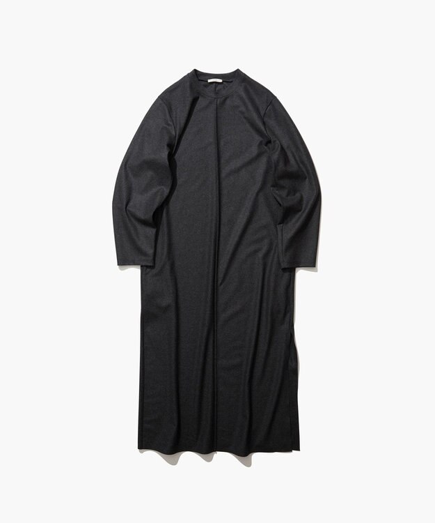 ATON MERINO COLLEGE JERSEY | クルーネックドレス CHARCOAL GRAY