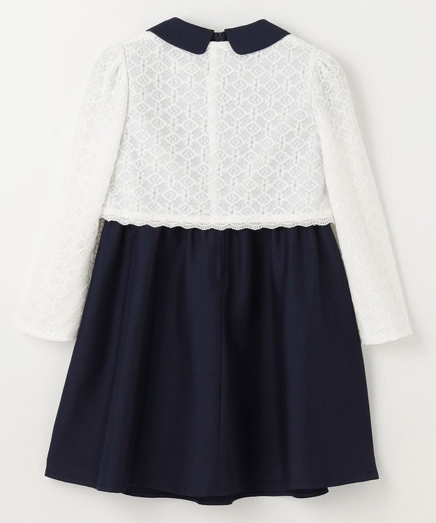 組曲 KIDS 【150-170㎝】レーシージャケット＆ワンピース セット ネイビー系