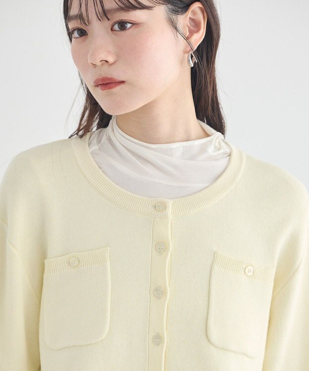 earth music&ecology ダブルポケットカーディガン Yellow