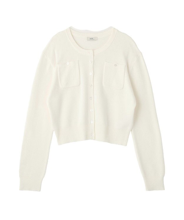 earth music&ecology ダブルポケットカーディガン Ivory