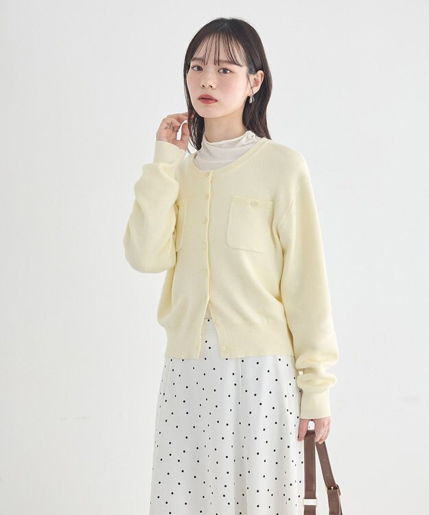 earth music&ecology ダブルポケットカーディガン Yellow