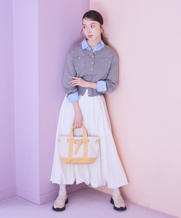 earth music&ecology ダブルポケットカーディガン Gray