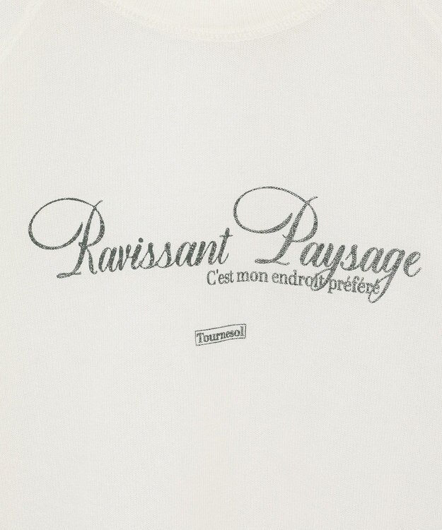 AMERICAN HOLIC プリントロゴシアーニットプルオーバー Ivory