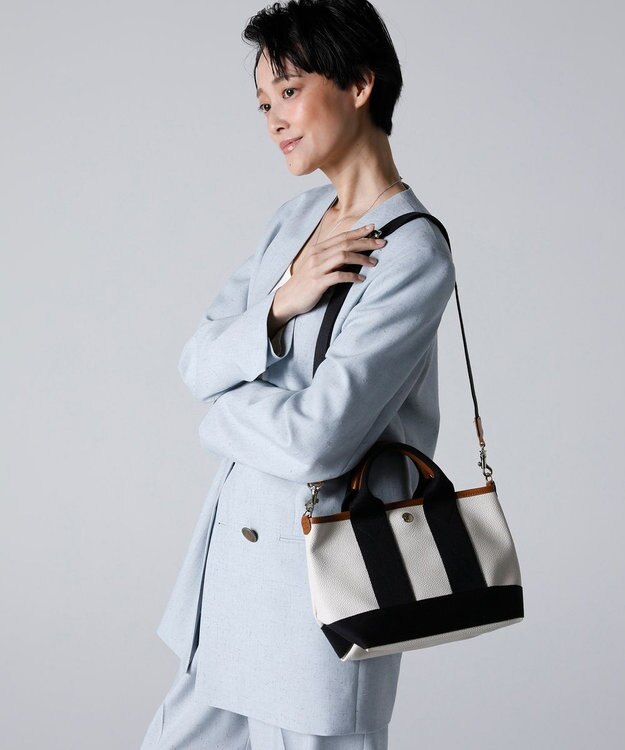 TOPKAPI 【Breath TOPKAPI】SCOTCH GRAIN スコッチグレイン ショルダー付き ミニ トートバッグ SS クリーム