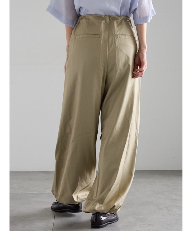 Te chichi シャイニーツイルパラシュートパンツ《2025Autumn catalog item》 カーキ