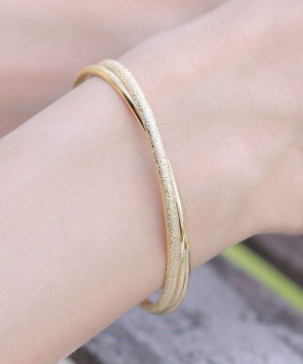 Tiaclasse メタルコンビバングル ゴールド
