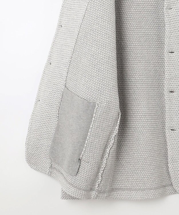 JOSEPH ABBOUD 【キングサイズ・軽くて洗える】ストローヤーンニット カーディガン ライトグレー系