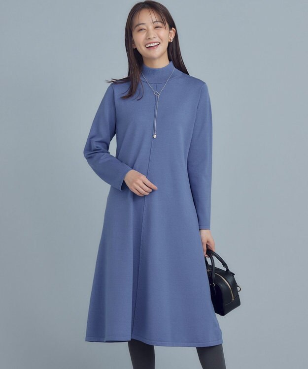 組曲 ELENAリラクシーニットワンピース ブルー系