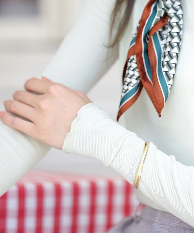 Tiaclasse メタルコンビバングル ゴールド