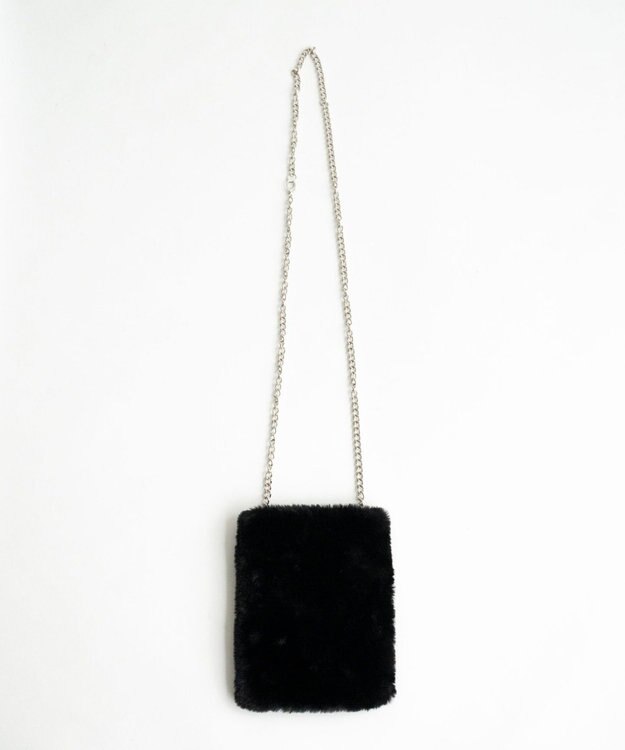 WEGO ファーチェーンミニショルダー ブラック