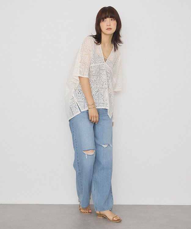 AMERICAN HOLIC レースコクーンプルオーバー Ivory