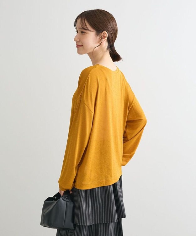 Green Parks シアーロゴ長袖プルオーバー Orange