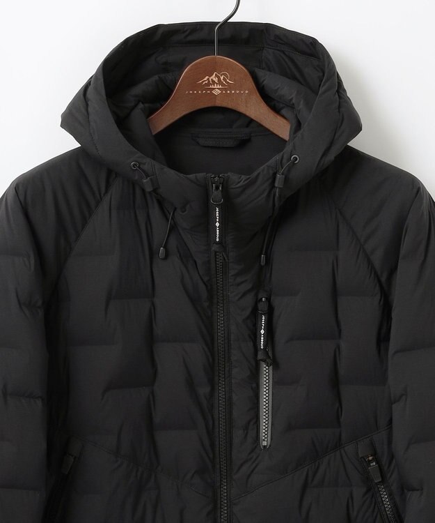JOSEPH ABBOUD MOUNTAIN 【ストレッチ/軽量/パッカブル/ライナードッキング対応】2WAYストレッチダウンパーカー ブラック系
