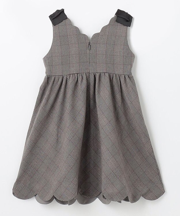 ANY KIDS チェックジャンパースカート チャコールチェック