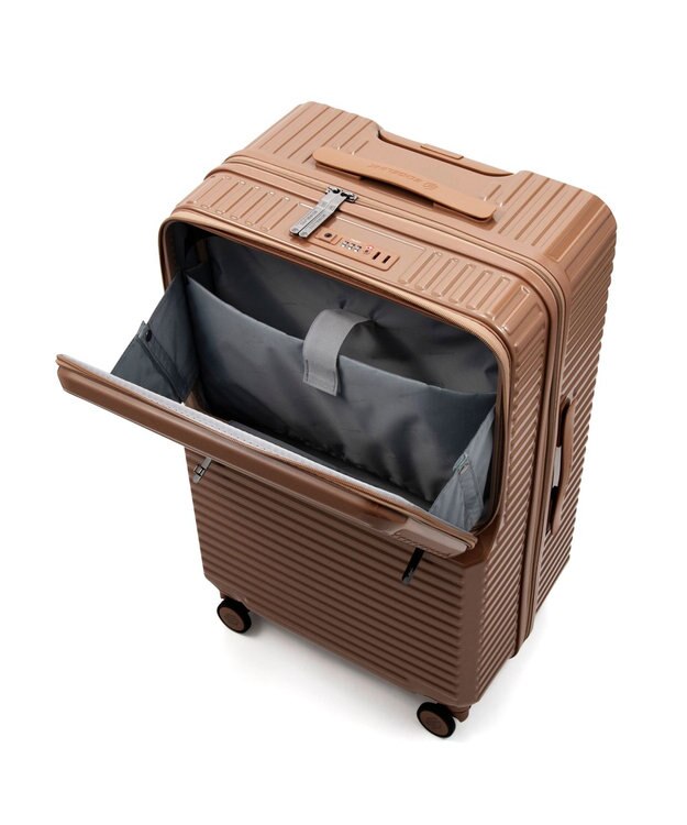 ACE BAGS & LUGGAGE EDGELINK クルーズボックスグリント スーツケース 64L フロントオープン 09143 エッジリンク ブラウン