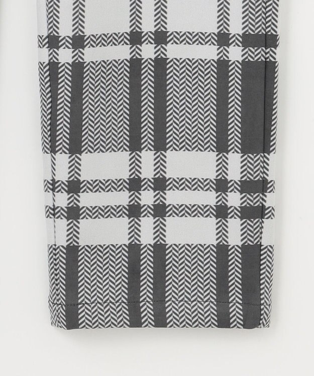 PW CIRCULUS 【MEN】チェック柄 スエードライクテーパードパンツ グレー系5