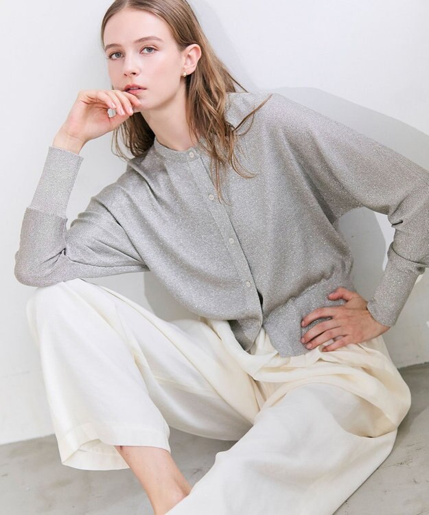 BEIGE， SMITHONITE / リュクスグリッター ドルマンカーディガン Grayge