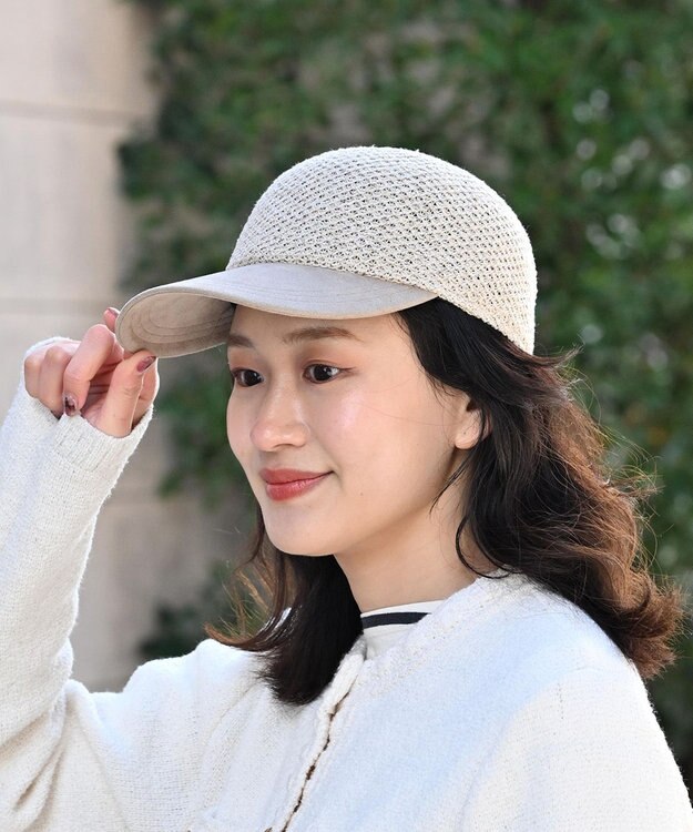 ATRENA 【日本製】つばスエードキャップ ベージュ