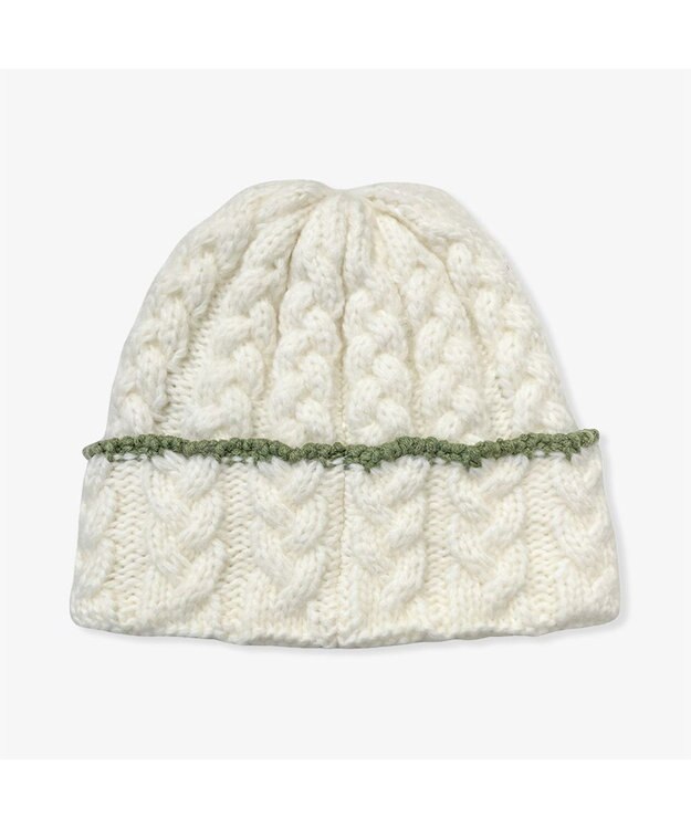 林八百吉商店 Coleman 裏ボアケーブル編みワッチ アイボリー