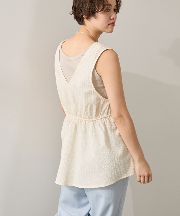 AMERICAN HOLIC 【前後2way】アソートペプラムベスト Ivory