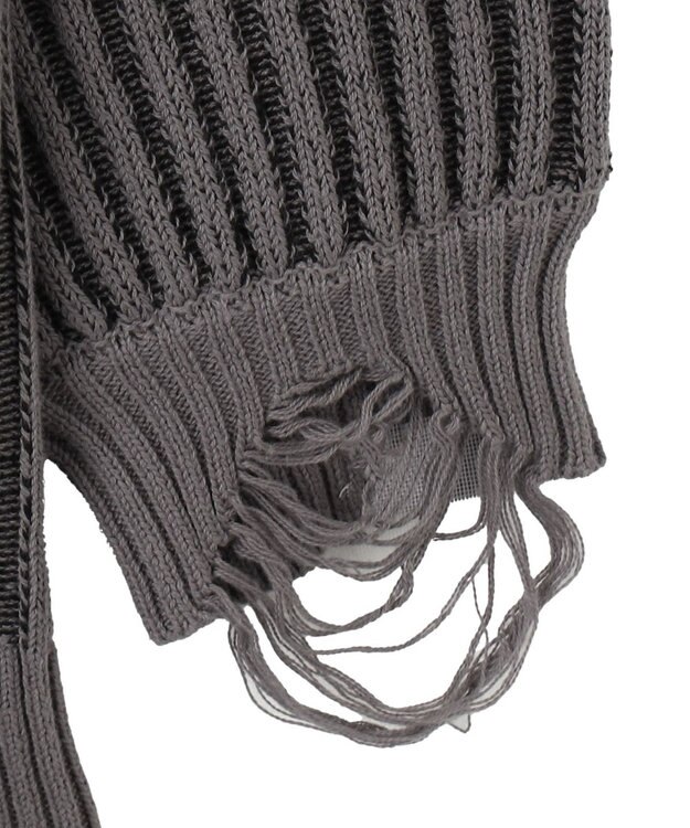 WEGO クラッシュリブBIGニットプルオーバー スミクロ