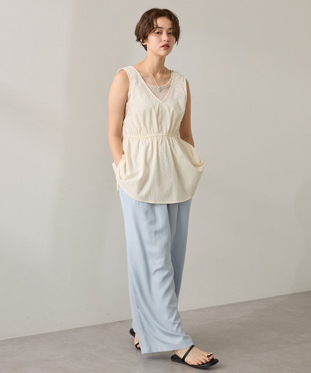 AMERICAN HOLIC 【前後2way】アソートペプラムベスト Ivory