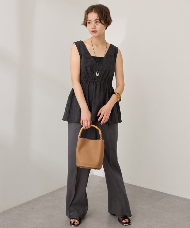 AMERICAN HOLIC 【前後2way】アソートペプラムベスト Black