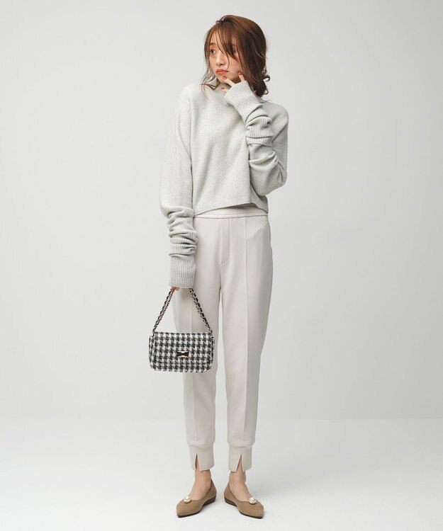 UNFILO L 【裏起毛】beauty warm 最愛 ジョグパン アイボリー