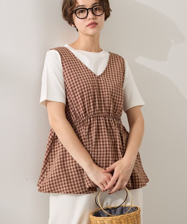 AMERICAN HOLIC 【前後2way】アソートペプラムベスト Check