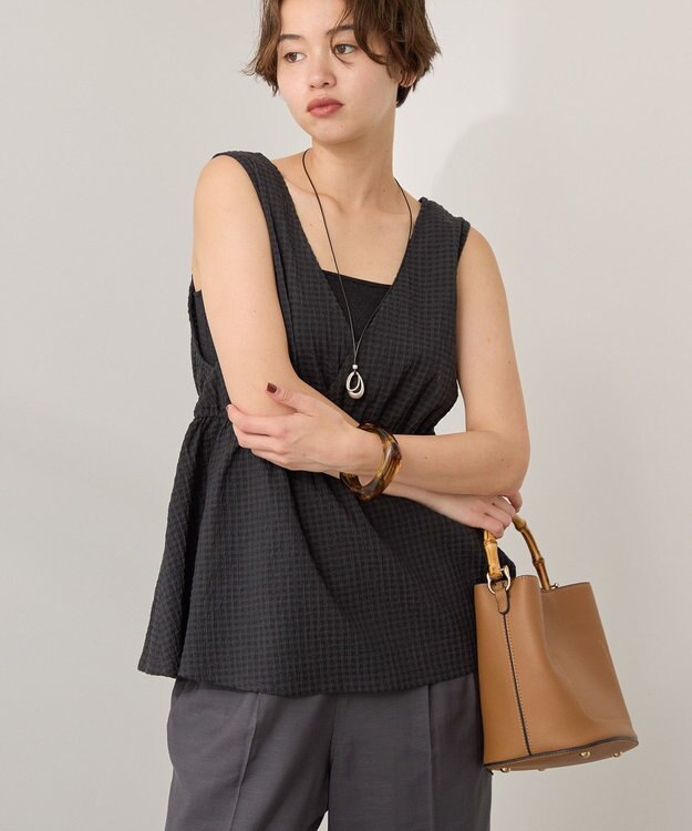 AMERICAN HOLIC 【前後2way】アソートペプラムベスト Black