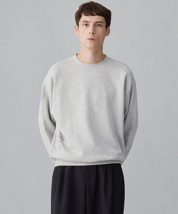 UNFILO MENS 【男女兼用】グラフィックプリント スウェットTEE [24年秋冬商品] グレー(サイドプリント)