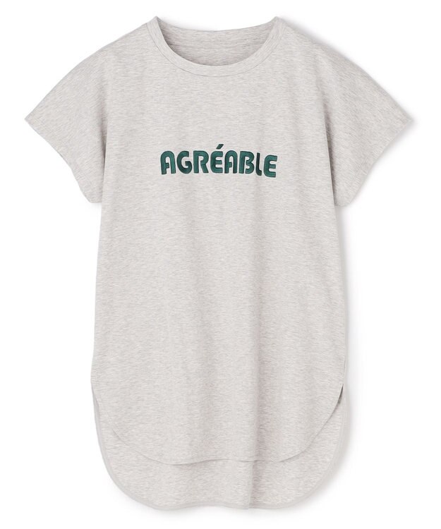 UNFILO BEAUTY FORM-T cotton ロゴ フレンチスリーブ Tシャツ TOPグレー