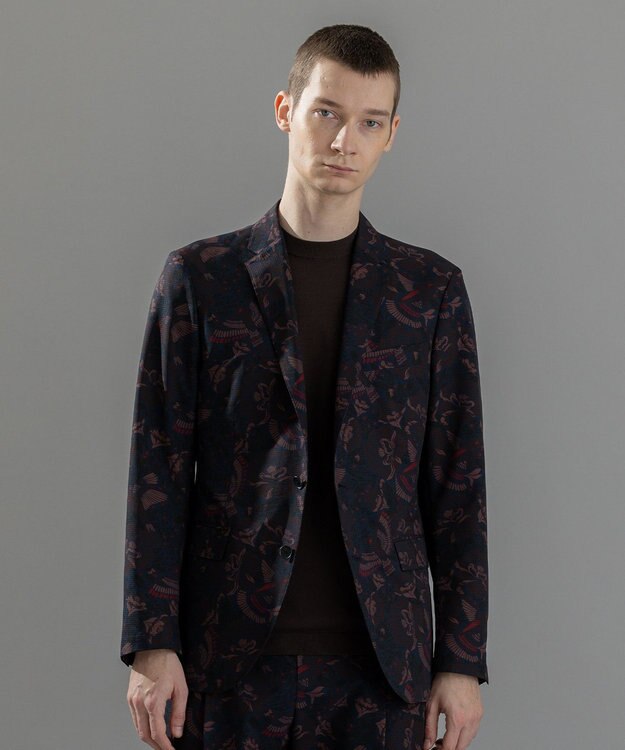 JOSEPH HOMME 新型・新柄【洗える/ストレッチ/シワになりにくい】クールドッツストレッチ メキシカンプリント ジャケット ダークブラウン系5