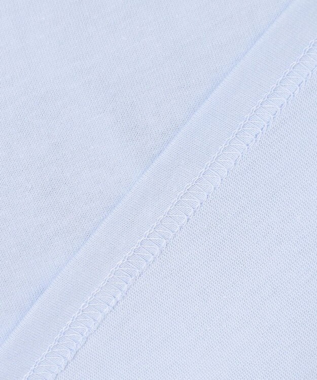 ANY KIDS 【洗濯機可能】肩あき ロゴ刺繍Tシャツ サックスブルー