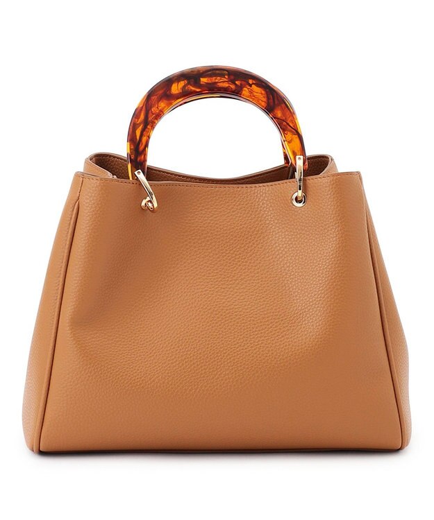 23区 アクリルハンドル バッグ キャメル系