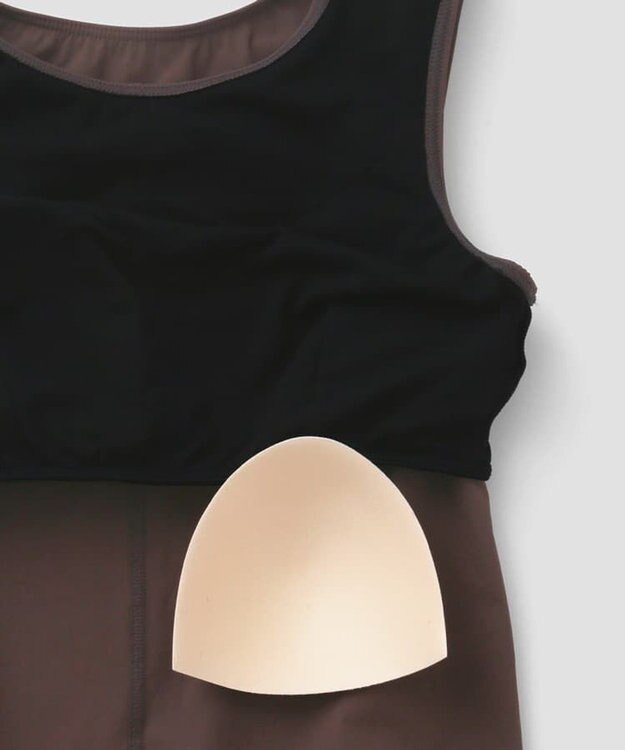 San-ai Resort（三愛水着楽園） 【カップ付きセット水着】タンキニ セット水着　無地【Ungrid（アングリッド）】 ブラウン