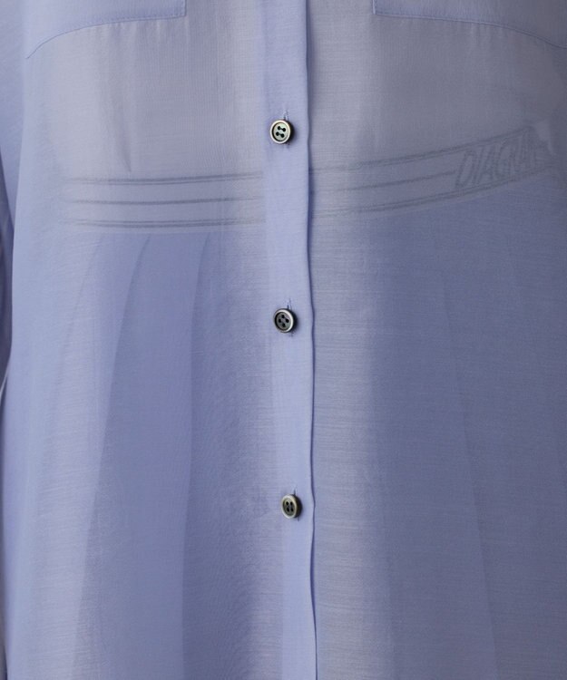 GRACE CONTINENTAL マットシアーシャツ ブルー