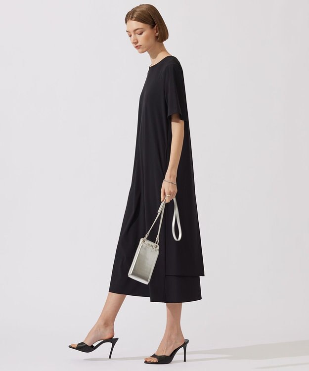 ICB 【接触冷感・UVカット・速乾・洗える】マットスキューバ  ワンピース ブラック系