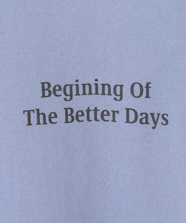 23区 【SLOW】コンパクトシングルジャージー ロゴ Tシャツ アッシュブルー系