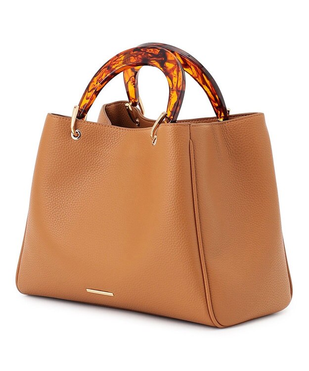 23区 アクリルハンドル バッグ キャメル系