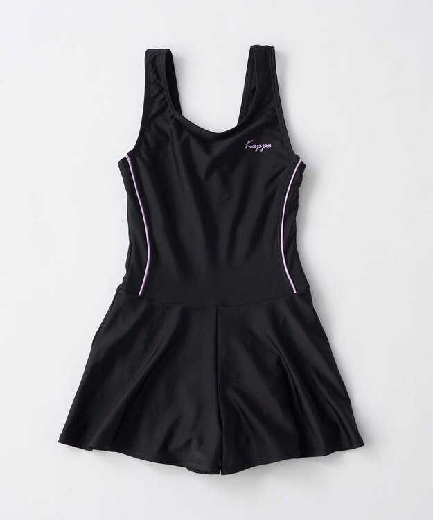 OP／FILA 【Kappa】Aラインスクール水着 ブラック×パープル