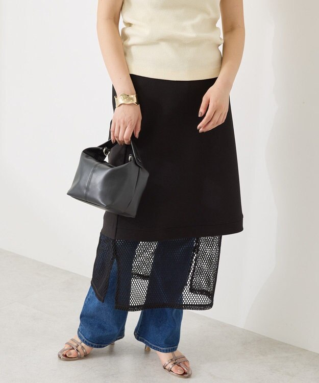 AMERICAN HOLIC 【WEB限定】レイヤード風スカート Black