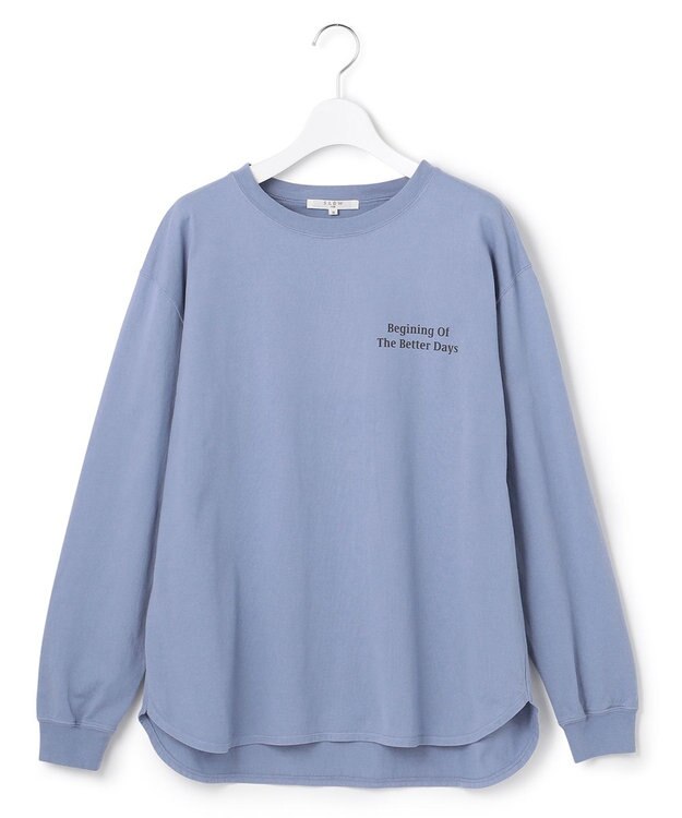 23区 【SLOW】コンパクトシングルジャージー ロゴ Tシャツ アッシュブルー系