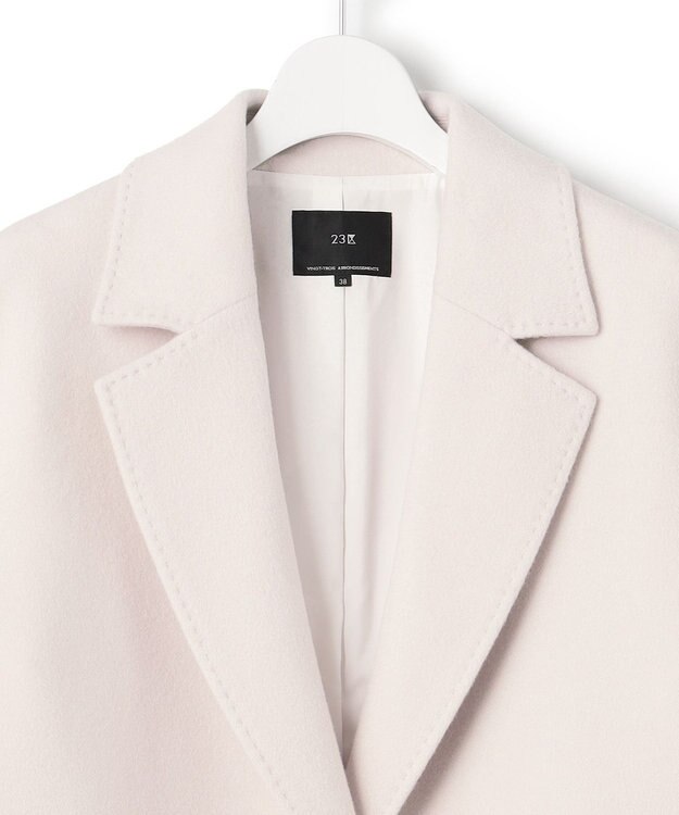 23区 【滝沢眞規子さん着用】ウールカシミヤビーバー チェスター コート ベージュ系