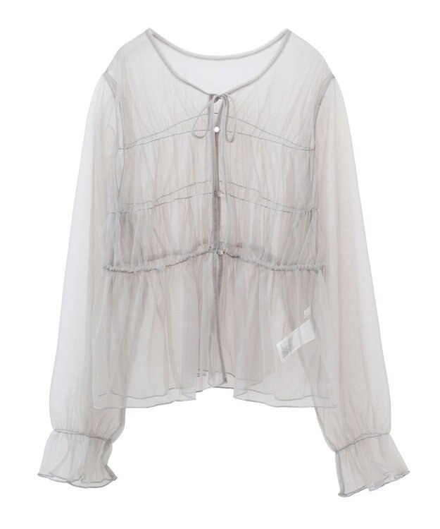 CRAFT STANDARD BOUTIQUE チュール２ｗａｙカーディガン Gray